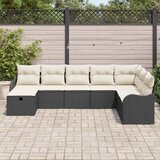  Sjedeća garnitura za vrt 8 kom. Crna poliratan 287,5 x 177,5 x 85 cm | shoptok.hr