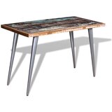  Blagovaonski stol od masivnog obnovljrnog drva 120 x 60 x 76 cm | shoptok.hr