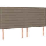  Uzglavlje smeđesivo 200x5x118/128 cm od tkanine | shoptok.hr