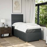  Krevet s oprugama i madracem tamnosivi 90 x 190 cm od tkanine | shoptok.hr