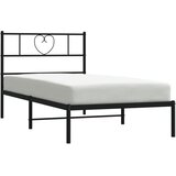  Metalni okvir za krevet s uzglavljem crni 80x200 cm | Eponuda.com