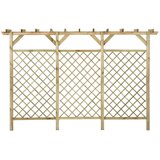 vidaXL Vrtna rešetkasta ograda s pergolom 300x50x200 cm od borovine | shoptok.hr