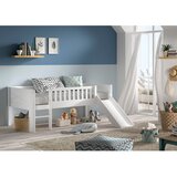Vipack Bijeli podignuti dječji krevet od masivnog bora s podnicom 90x200 cm Scott – | shoptok.hr