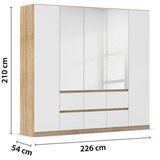 Rauch Möbel omara s klasičnimi vrati, bela, barve hrasta | Shoptok.si