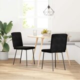  Blagovaonske stolice 2 kom crne baršunaste | shoptok.hr