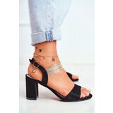 S. BARSKI Women's Stiletto Sandals Suede Black Enjoy | Shoptok.si