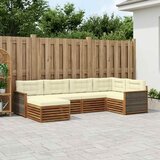  Set vanjskih sofa 6 kom. Prirodna i krem Smeđa | shoptok.hr