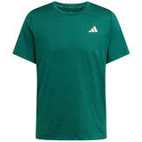 Adidas Tehnička sportska majica 'Sports Club Graphic' boja pijeska / tamno zelena