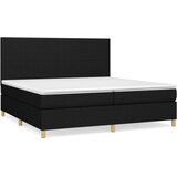  Box spring postelja z vzmetnico črn 200x200 cm blago, (20761073) | Shoptok.si