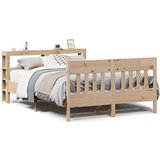 Maison Chic Posteljni okvir - Dvoposteljna postelja - Zakonska postelja brez vzmetnice 140x200 cm trdna borovina-J10823, (21770897) | Shoptok.si
