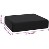  Jastuk za sjedalo 40 x 40 x 11 cm PU pjena Crna | shoptok.hr