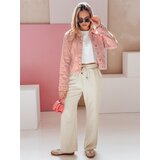 DStreet Spodnie damskie materiałowe wide leg LINESSA khaki | shoptok.hr