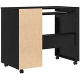  Stol s kotačićima Crni hrast 91 x 50 x 77 cm Konstruirano drvo | Eponuda.com