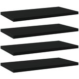 vidaXL Dodatne police za omaro 4 kosi črne 40x20x1,5 cm iverna plošča Cene