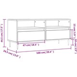vidaXL TV ormarić boja betona 100x34 5x44 5 cm od konstruiranog drva | shoptok.hr