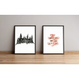 Wallity 2Pysct-006 Multicolor Decorative Framed MDF Painting (2 Pieces) | Eponuda.ba