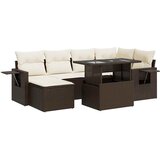  7-dijelni set vrtnih sofa od poliratana s jastucima smeđi | shoptok.hr