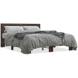  Okvir za krevet smeđi hrast 150x200cm konstruirano drvo i metal | shoptok.hr
