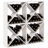  Stalak za vino 4 pcs Bijelo 62 x 25 x 62 cm Čvrsto borovo drvo | shoptok.hr