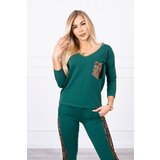 Kesi Set with a panther motif green Cijene