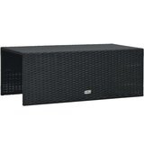 Poli 6-dijelna vrtna garnitura od poliratana s jastucima crna | shoptok.hr