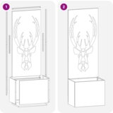 vidaXL Vrtno korito z dekorativno ploščo Srebrna 50 x 140 cm | Shoptok.si