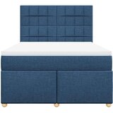  Krevet s oprugama i madracem plavi 140 x 190 cm od tkanine | shoptok.hr