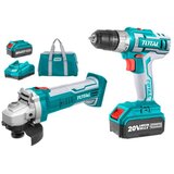 TOTAL TOOLS Akumulatorski kombinirani komplet, 20V/2x4Ah/ TIWLI2038/ TDLI20051/ TRHLI20228/ TAGLI201158/ TWLI2023/ INDUSTRIAL (TCKLI2019) Cijene