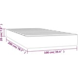  Madrac s oprugama srednje tvrdoće boja cappuccina 100x200x20 cm od umjetne kože | shoptok.hr