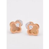 Fenzy elegantni uhani z okrasnim diamantom, Art510, rose gold Cene