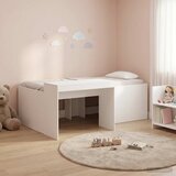  Krevet za djecu s visokim okvirom i stolom Bijela 90 x 200 cm | shoptok.hr