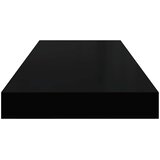  Plutajuća zidna polica crna 60 x 23,5 x 3,8 cm MDF | Eponuda.com