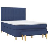  Box spring postelja z vzmetnico modra 140x200 cm blago, (20893146) | Shoptok.si