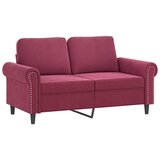  3-dijelni set sofa s jastucima crvena boja vina baršunasti | shoptok.hr