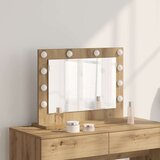 vidaXL Ogledalo za ličila Umetni hrast Inženirski les 60 x 45 x 18 cm | Shoptok.si