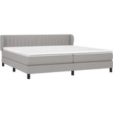  Krevet s oprugama i madracem svjetlosivi 200 x 200cm od tkanine | shoptok.hr