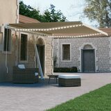 vidaXL tenda na ručno uvlačenje s LED svjetlima 400 x 300 cm krem cijene