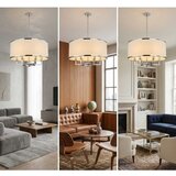 Open Design OR80216 - Luster na lancu CASA 6xE14/15W/230V krem/sjajni hrom | Eponuda.com