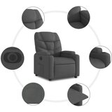 vidaXL Električni naslonjač od tkanine crni | shoptok.hr