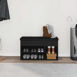  Klupa za cipele Crna 80 x 30 x 45 cm Konstruirano drvo | shoptok.hr