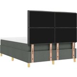  postelja s pomičnim dnom z ležiščem in LED temno siva 140x190 cm tkanina, (22083614) | Shoptok.si