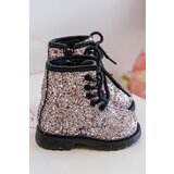 Boto Children's Glittery Lined Boots with a Zipper Pink Saussa | Shoptok.si