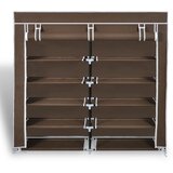 Maison Chic Omarica za obutev - Kopa za čevlje iz blaga s prevleko 115 x 28 x 110 cm rjava, (21777849) | Shoptok.si