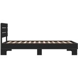  Okvir za krevet crni 75 x 190 cm od konstruiranog drvo i metal | shoptok.hr