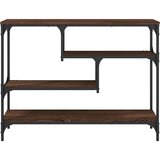  Konzolni stol boja smeđeg hrasta 100x30x75 cm konstruirano drvo | shoptok.hr