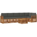  Set vanjskih sofa 7 kom. Prirodna i antracit Poliester | shoptok.hr