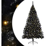  Umjetno predsvijetljeno božićno drvce Crna 180 cm PVC | Eponuda.com