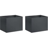  Vrtna saksija 2 kom. Antracit 40 x 30 x 30 cm Čelična vrata | shoptok.hr