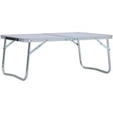 vidaXL Zložljiva miza za kampiranje bela iz aluminija 60x40 cm Cene