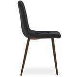 KARA stolica - crni baršun / noge od oraha x 2 | shoptok.hr